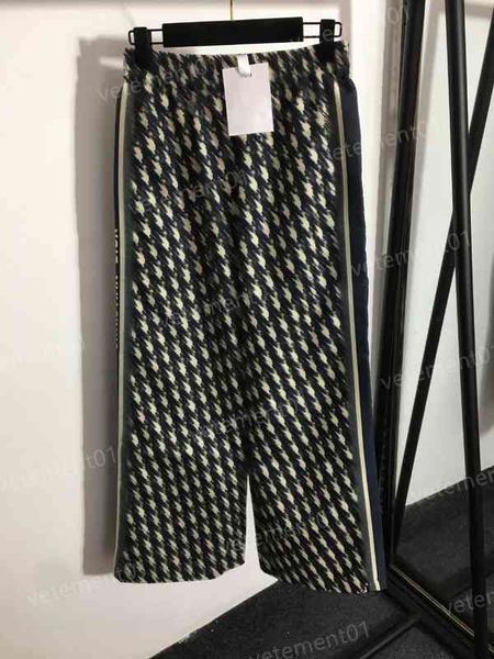 designer womens pants classic logo print lettering high-waisted wide-leg trousers luxury women sweatpants, Black;white
